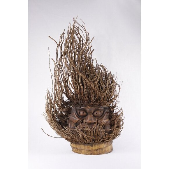 Vintage Chinese Bamboo root carving of the Bodhidharma, Zen Buddhism portrait - Picture 3 of 10